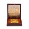 Gold Plated Laxmi Ganesh Photo Frame with Charan Paduka for Diwali Housewarming Return Gift Worship Pooja Room Decor Hindu God Religious Devotional Paduka Prayer Box Momento Prosperity Gift